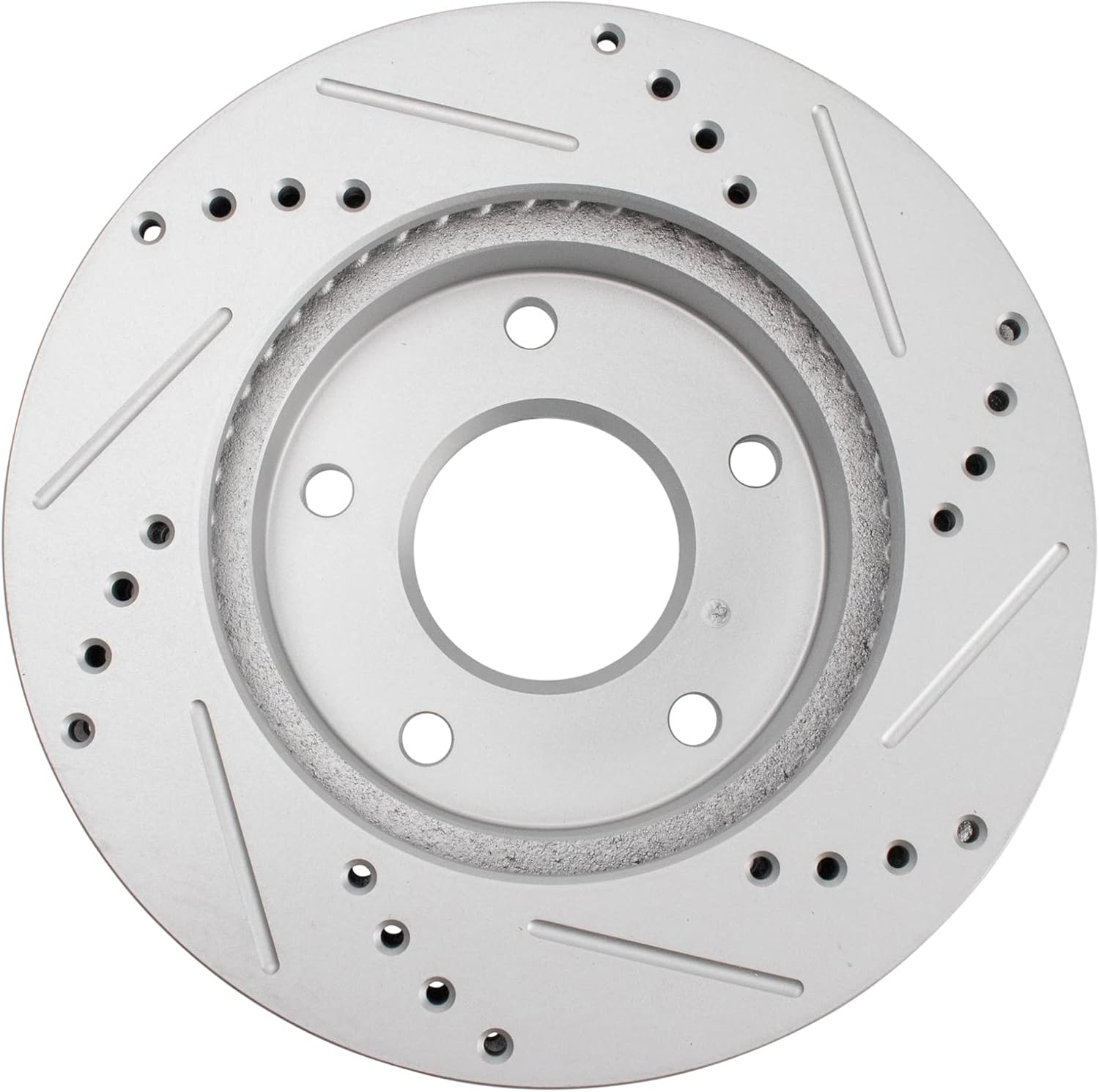 TRQ Performance Brake Rotor Drilled & Slotted G-Coated Front or Rear
