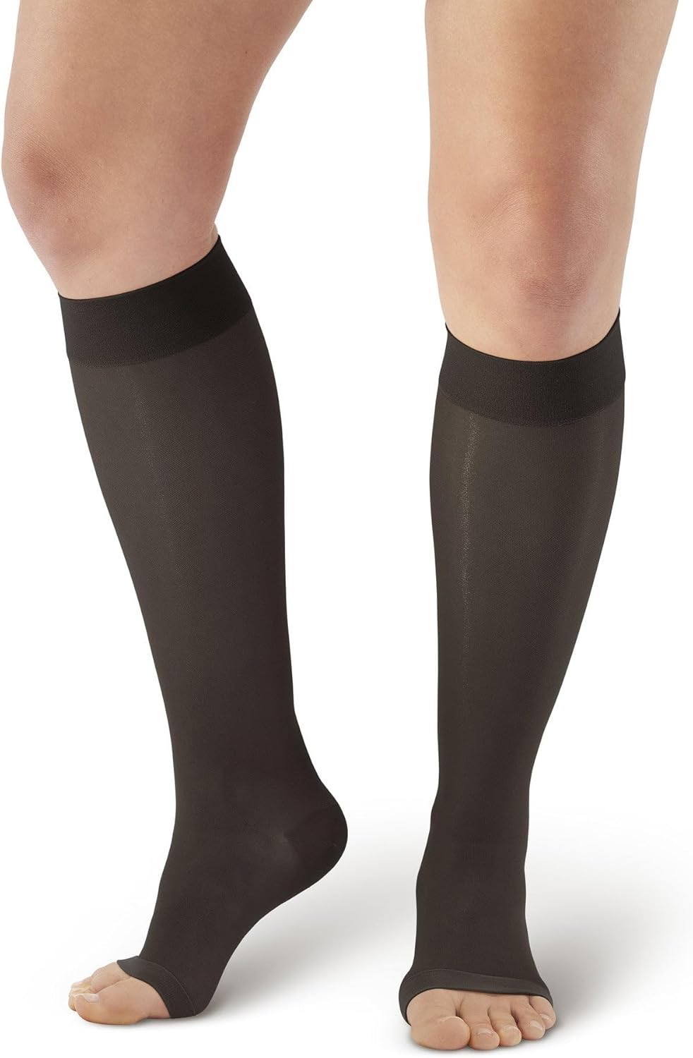 Ames Walker AW 44 Sheer Support Open Toe Knee Highs 20-30 mmHg