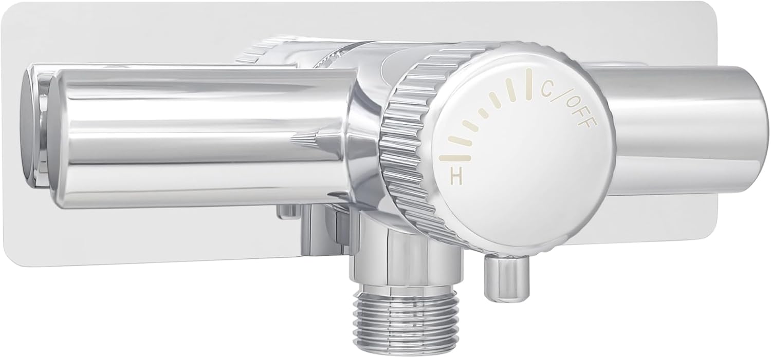 All Metal Single Handle RV Shower Faucet Valve Diverter,Camper Shower Faucet Valve, 4”RV Shower Replacement Valve for Motor Home, Travel Trailer, Camper, Fifth (5th) Wheel (Brushed Nickel, 4")