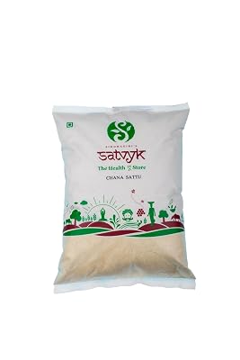 S Siddhagiri's SATVYK THE HEALTH re STORE Chana Sattu (500gm) - Roasted Black Chana Flour | Gluten Free Sattu Powder | S