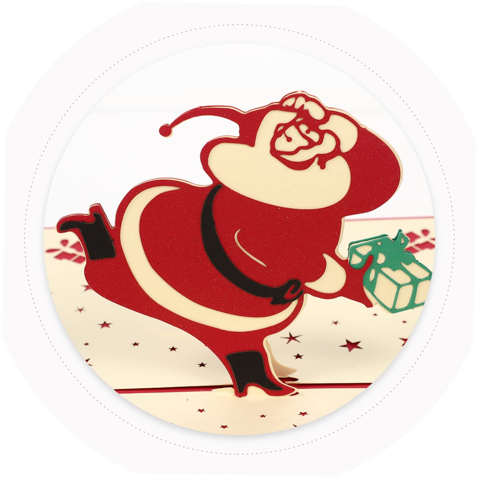 Lurrose 12stücke Teiliges Set Weihnachtskarten Mit Pop-up Santa Für Kreative Festtagsgrüße Für Familie Und Freunde Aus Hochwertigem Papier Gefertigt