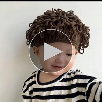 Amazon.co.jp: ベビーアフロウィッグ 帽子 子供 キッズ ニット 秋 冬 