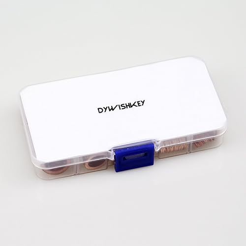 Miniatura 5 de Juego surtido de arandelas de sellado métricas de cobre de 8 tamaños, 150 unidades