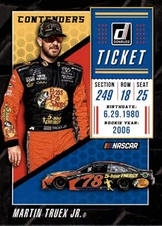 2019 Donruss Racing Contenders #1 Martin Truex Jr. Bass Pro Shops-TRACKER Boats/Furniture Row Racing/Toyota Official NASCAR Trading Card