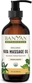 Banyan Botanicals Vata Massage Oil – Organic Herbal Massage Oil for Calm...