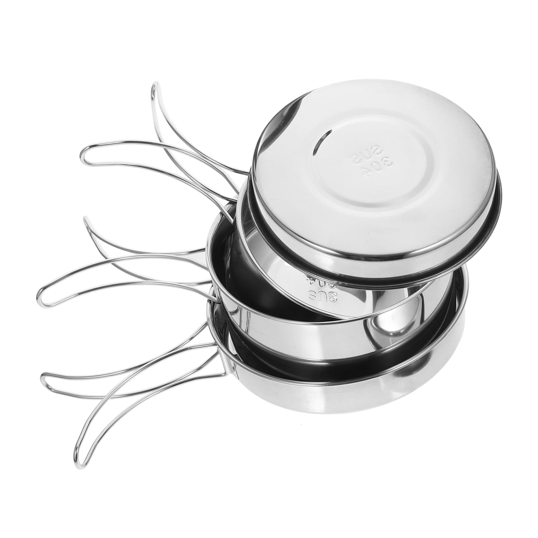 SUPVOX Utensilios De Cocina De Acero Inoxidable para Camping Incluye Olla De Camping y Utensilios De Cocina Prácticos para Picnic Equipo De para Exteriores