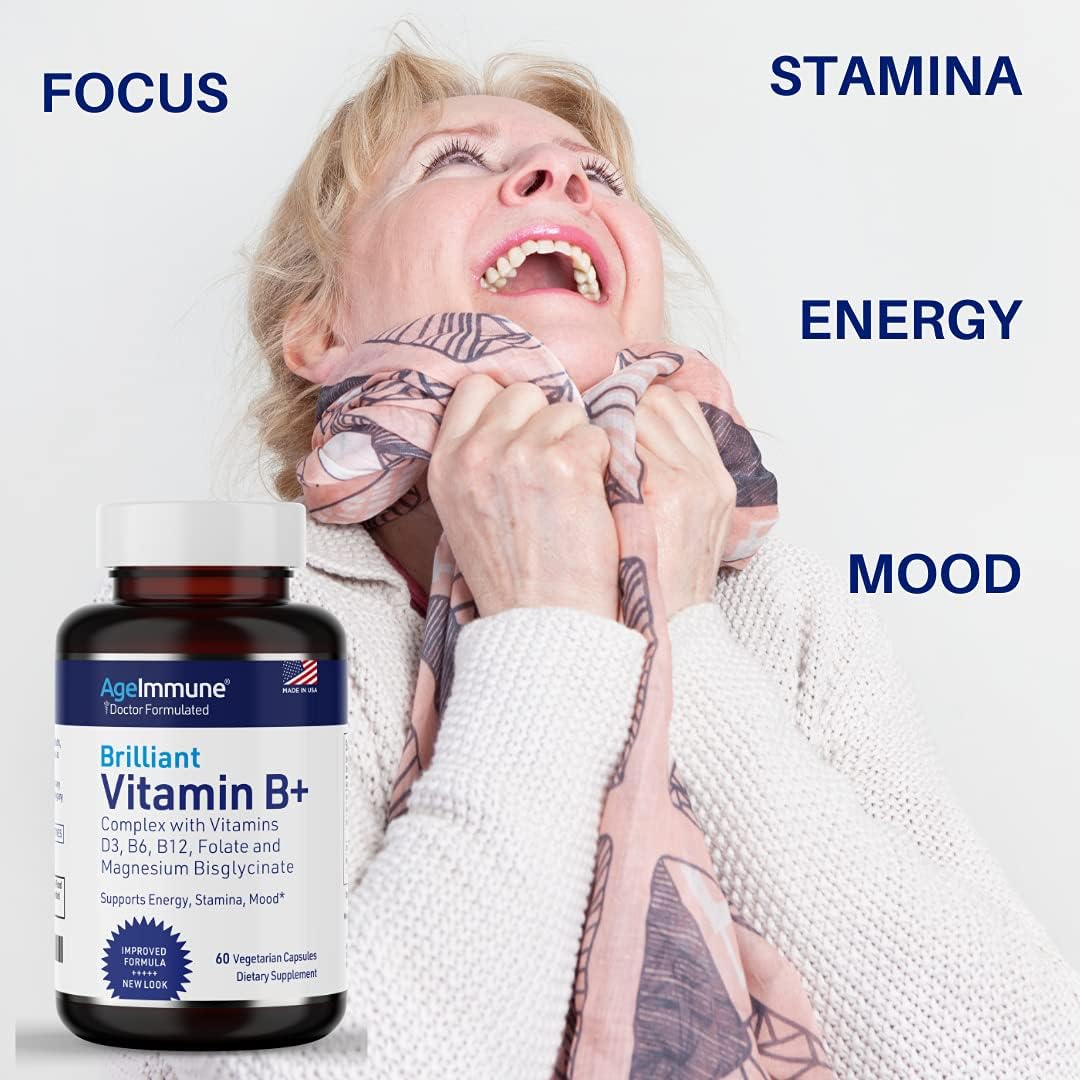 Vitamin B Supplements Complex with Vitamins B6 20mg, D3 1000IU, Magnesium 260mg, Methyl B12 1000mcg, and Methylfolate Folate (Folic Acid) 600mcg DFE. Doctor Formulated MTHFR Support Supplement. : Health & Household
