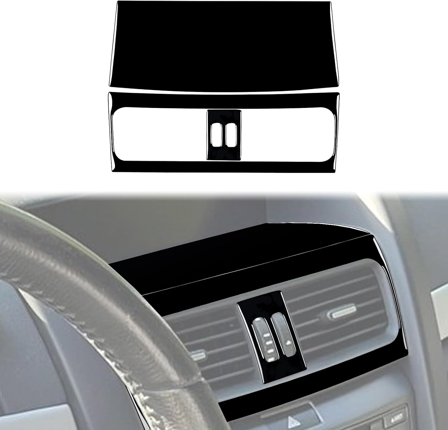 Soft Glossy Piano Black Auto Garnish Center A/C Air Vent Display Screen Trim Kit Cover Interior Self Adhesive Trim Sticker Compatible with Pontiac G8 2008 2009/Holden Commodore 2006-2012 3pcs