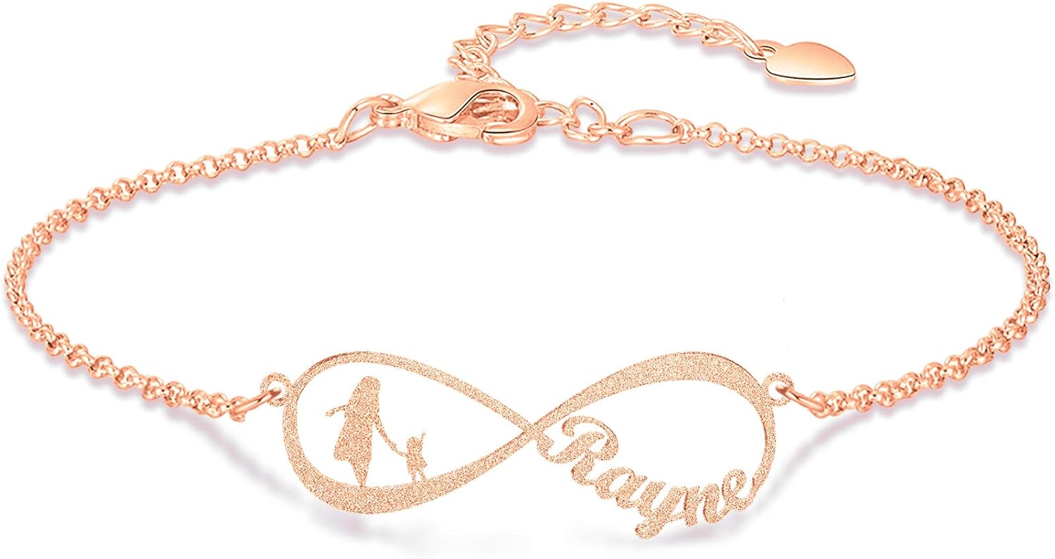 Bauma Personalized Name Bracelet or Anklet - Custom Made with Any Names for Women - Mother's Day