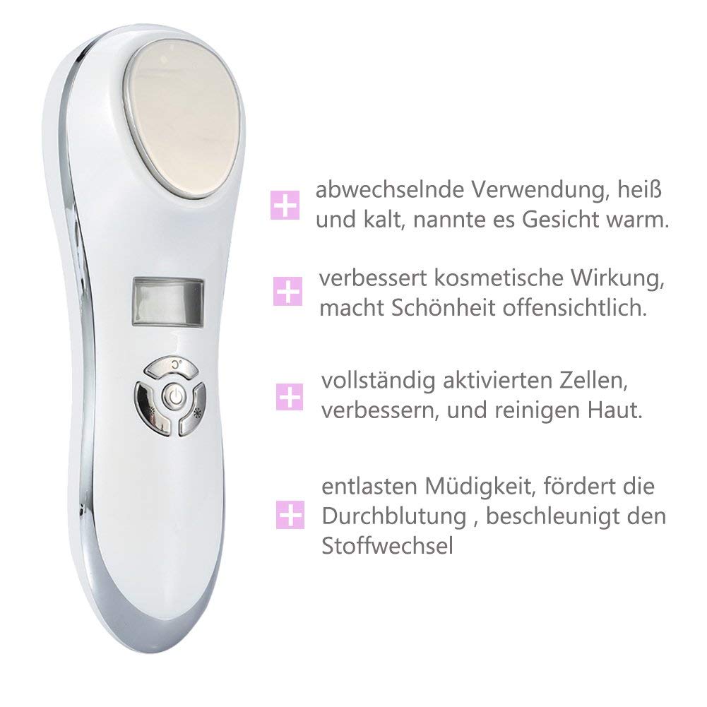 Masaje Facial y de Ojos Eléctrico Antienvejecimiento USB Recargable Caliente y Frío Máquina de Martillo Vibración Belleza