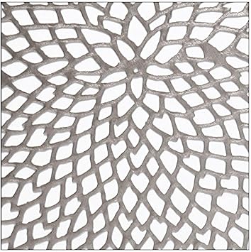 Chilewich Pressed Round Dahlia Tablemats Set of 8 by Chilewich, Color = Gunmetal