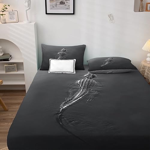 Miniatura 3 de Juego de sábanas de cocodrilo tamaño matrimonial sábanas de cama de animales microfibra suave bolsillo profundo y sábanas y fundas de almohada con