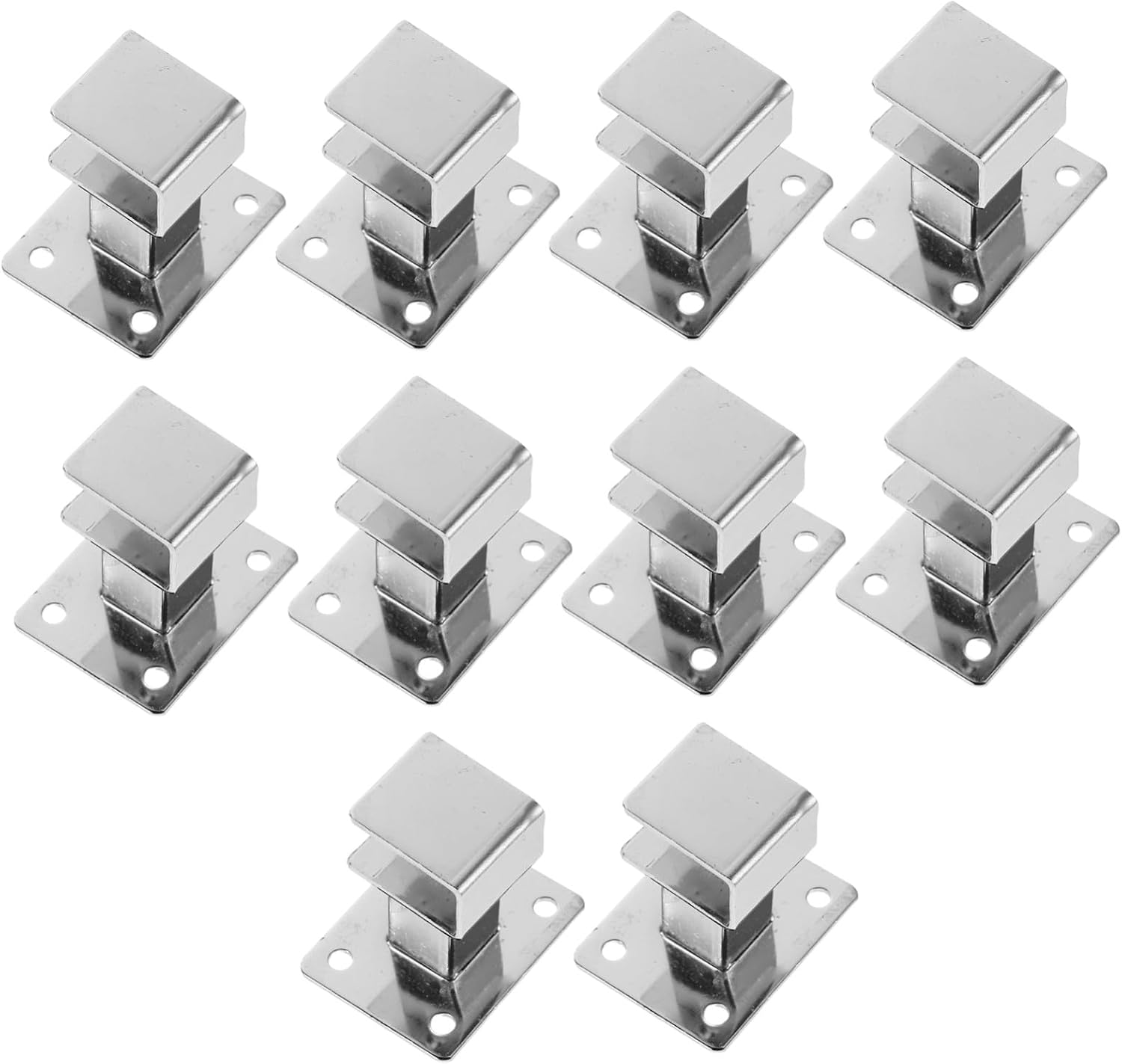 MAGICLULU 10pcs Heavy Duty Closet Rod Brackets 19mm Thick Carbon Steel Wall-Mounted Pipe Shelf Supports for Wardrobe and Shower Curtain Rails