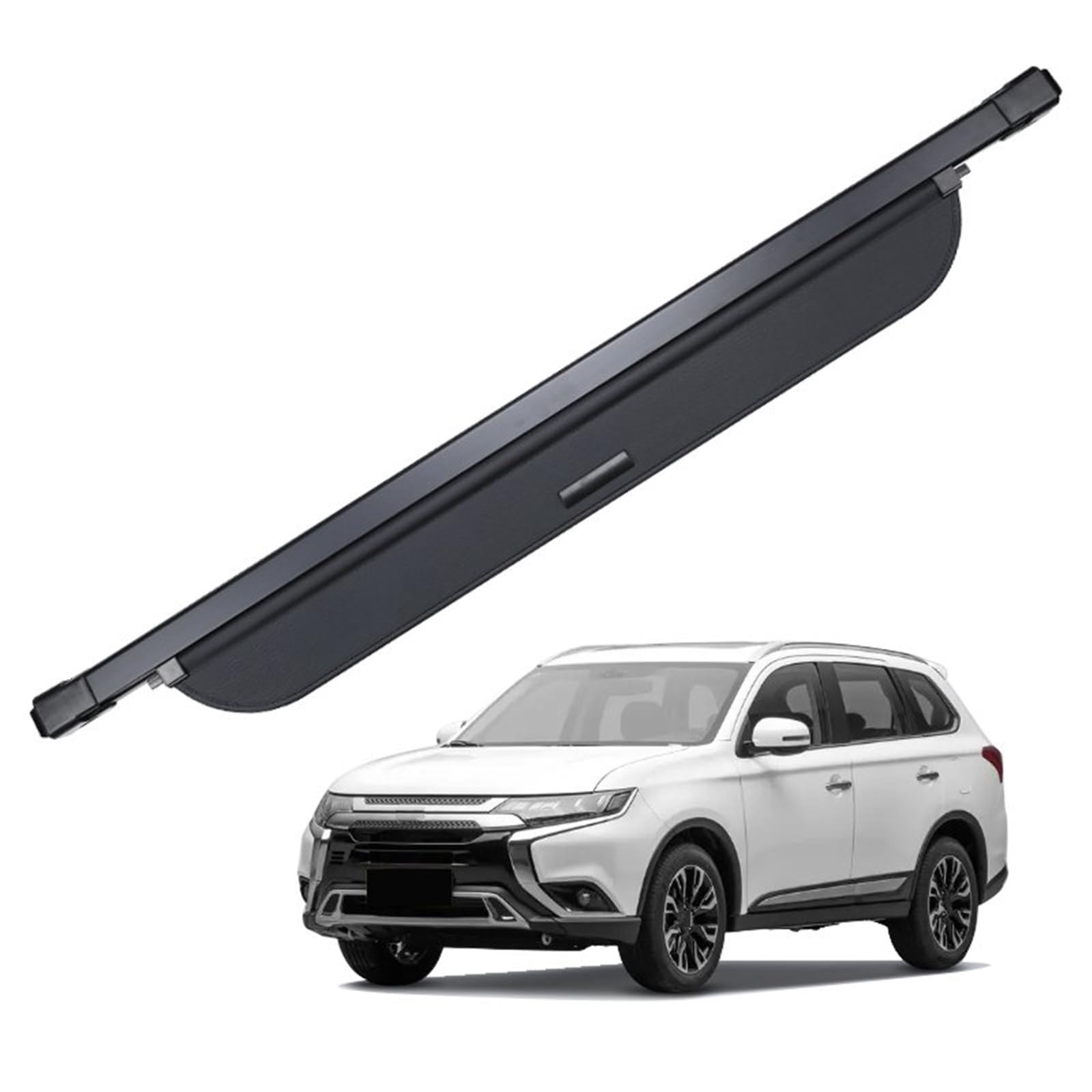 Kofferraum-Frachtabdeckung Für Mitsubishi Für Outlander-Handbuch 2013 2014 2015 2016 2017-2021 Paketständer-Schild Privatsphäre Einziehbar Gepäckraumabdeckung