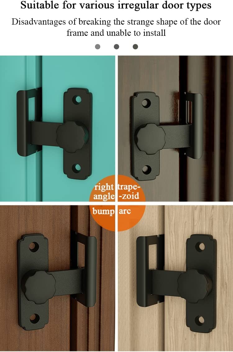 Cerradura deslizante for cerradura de puerta portátil, cerradura de puerta de granero, pestillo de puerta de acero inoxidable de primera calidad, adecuado for dormitorio, armario, hogar, bañ