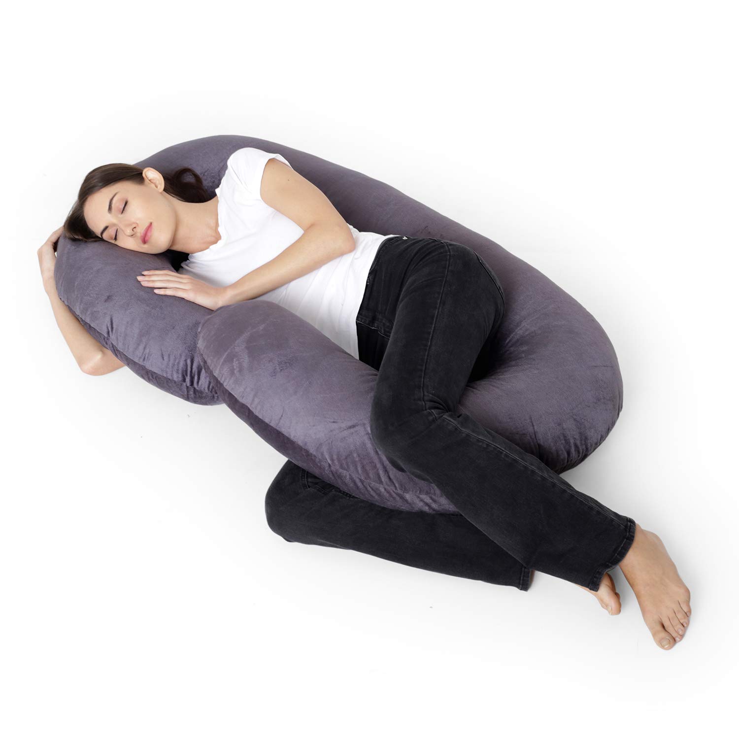 Momsyard C Shaped Maternity Pillow for Pregnant Women Reuseable and