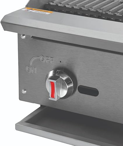 Miniatura 6 de Kratos Asador de gas comercial de 24 pulgadas, parrilla de acero inoxidable de 2 quemadores para encimera, salida de 70,000 BTU (29Y-001)