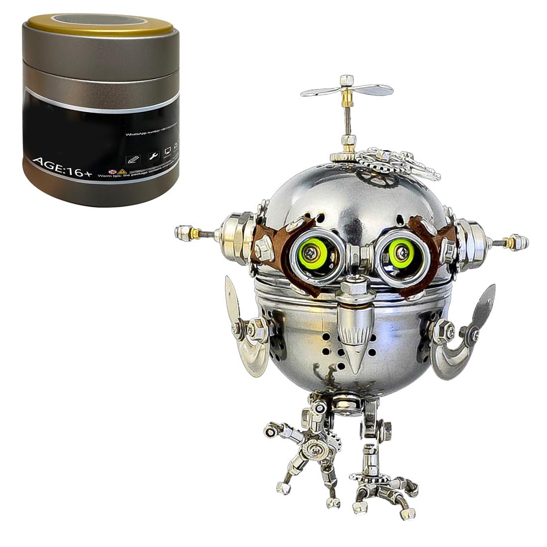 Puzzle meccanico 3D in metallo steampunk per adulti, compatibile con modelli di gufi, regalo creativo per adulti (110 pezzi in più)