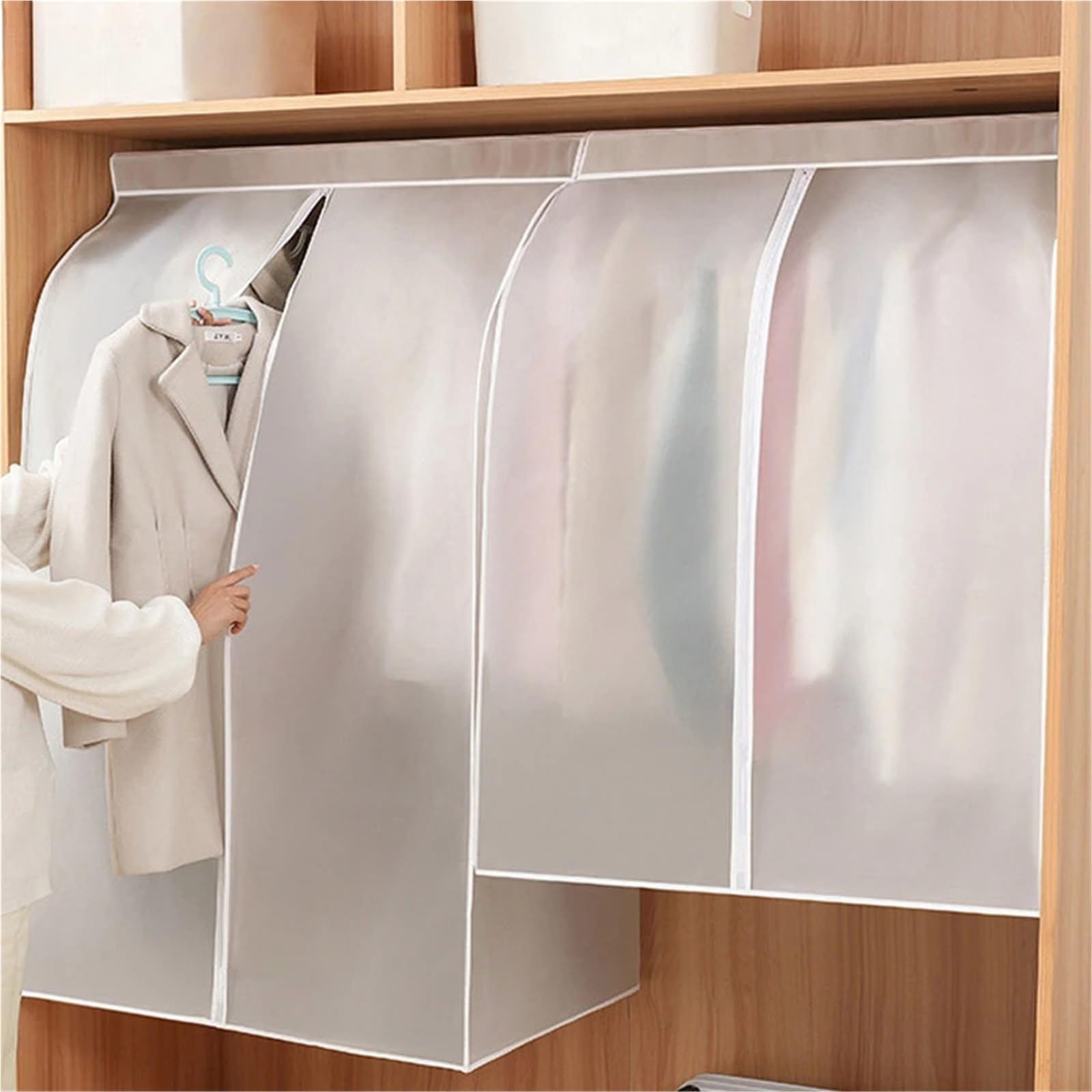 1pc Kleidung Staub Abdeckung Kleiderschrank Hängen Fenster Tuch Haushalt Hängende Tasche Zur Aufbewahrung von Kleidung(50x80x120cm)