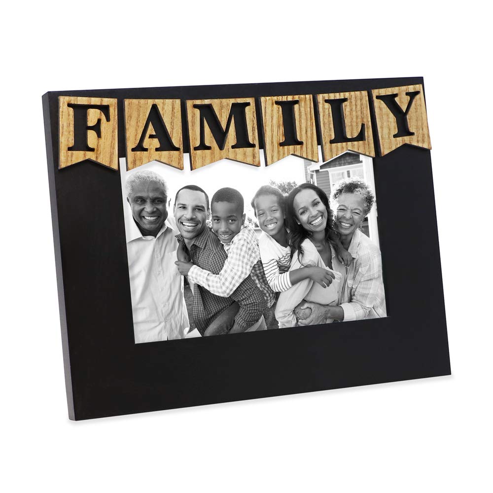 Cadre photo Family en bois noir protégeant vos souvenirs