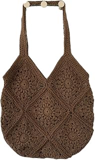 I.F.H Handmade Crochet Bag | Ready to Ship from USA | Aesthetic Daisy Flower Tote Shoulder Bag | Valentine's Gift | Flower Price In India