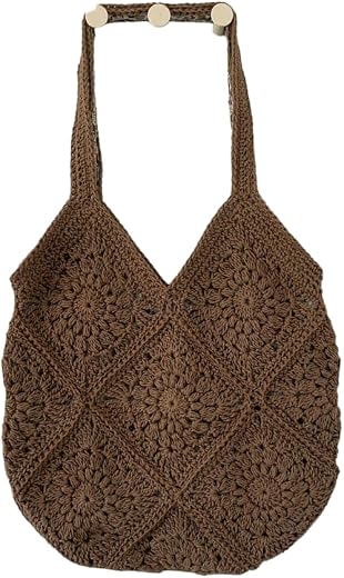 I.F.H Handmade Crochet Bag | Ready to Ship from USA | Aesthetic Daisy Flower Tote Shoulder Bag | Valentine's Gift | Flower