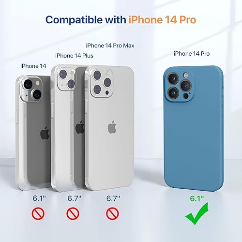 Miniatura 577 de Miracase - Funda diseñada para iPhone 11 con protector de pantalla, funda de goma de silicona líquida, protección total contra caídas y a prueba