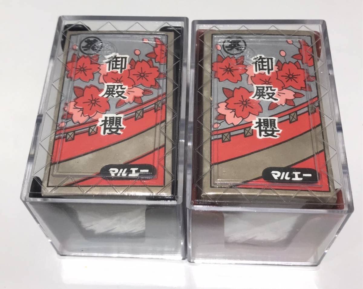 Amazon | マルエー御殿櫻 花札 昭和レトロ 黒赤 | 花札 | おもちゃ