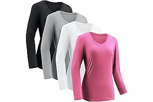 Womens Long Sleeve T Shirts Loose Fit V Neck Workout Running Tops