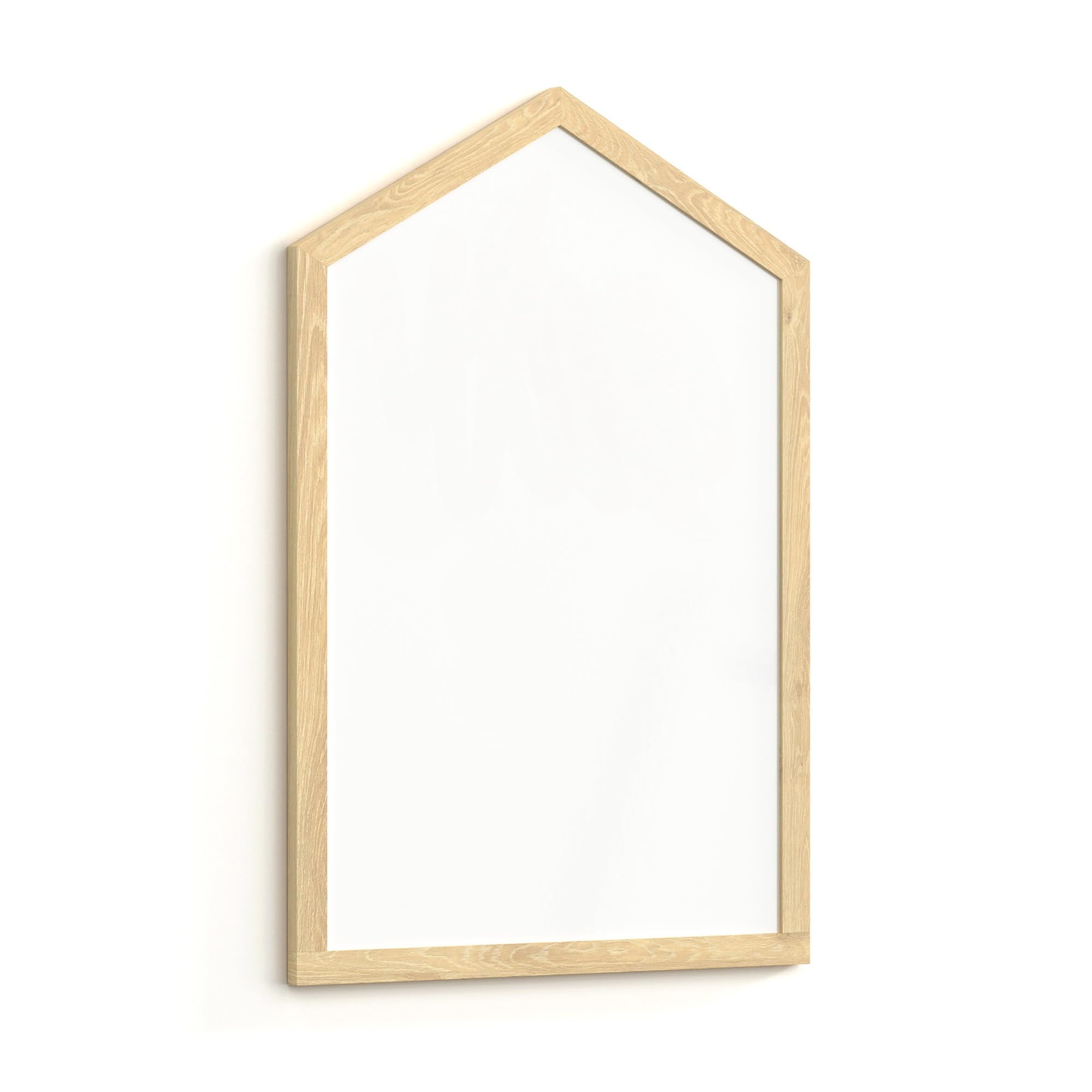 ALLboards Magnettafel – Magnetisches, trocken abwischbares Whiteboard in Form eines Hauses, mit Holzrahmen