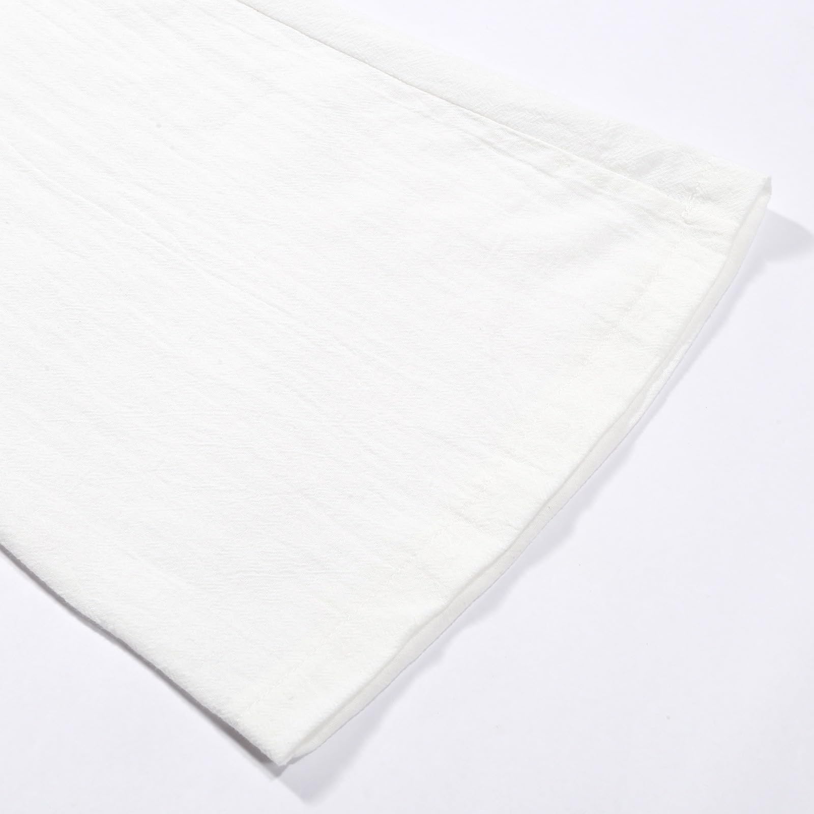 Pantalones de lino para niña cintura alta sueltos playa