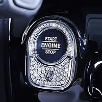 Vista 1 de Pursuestar Bling Bling - Cubierta para interruptor de control de encendido con botón de cristal, accesorios para el interior del automóvil
