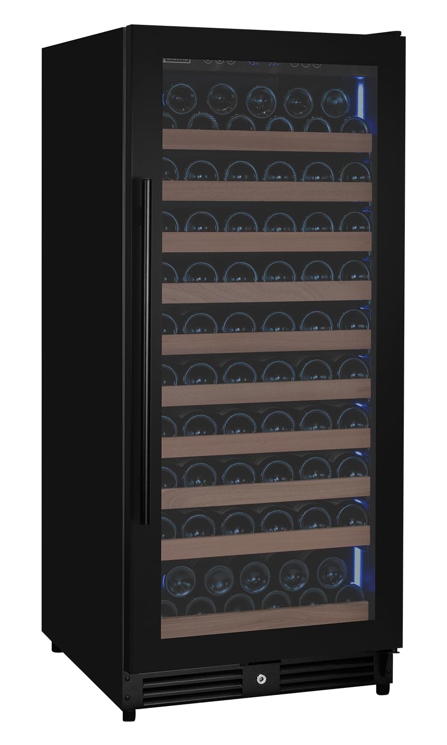 Allavino Reserva Series 119 Bottle 55" Semi Tall Single Zone Right Hinge Black Metal Wine Refrigerator | Fridge.com