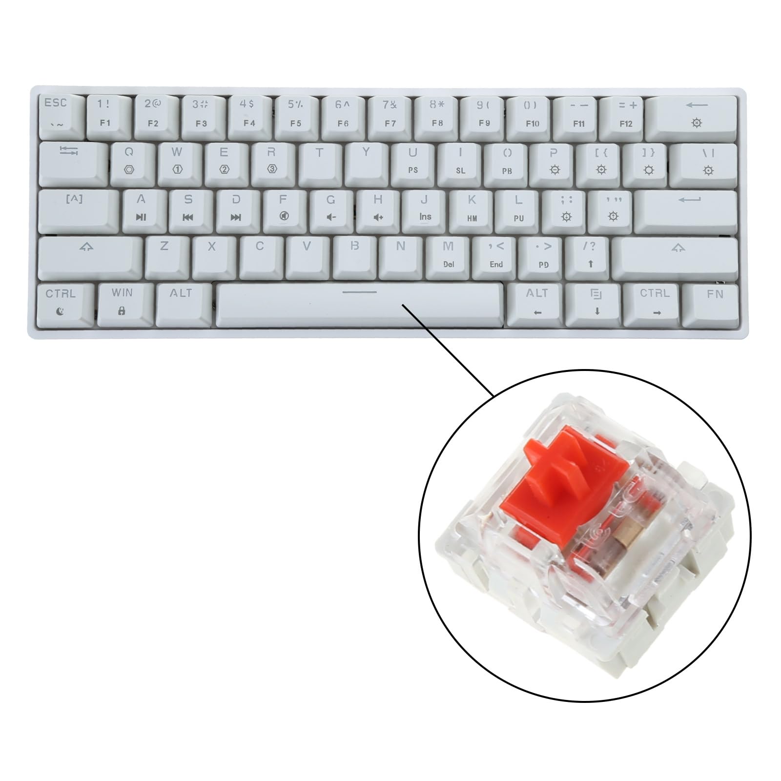 Amazon | Skyloong GK61 メカニカルゲーミングミニポータブル 60
