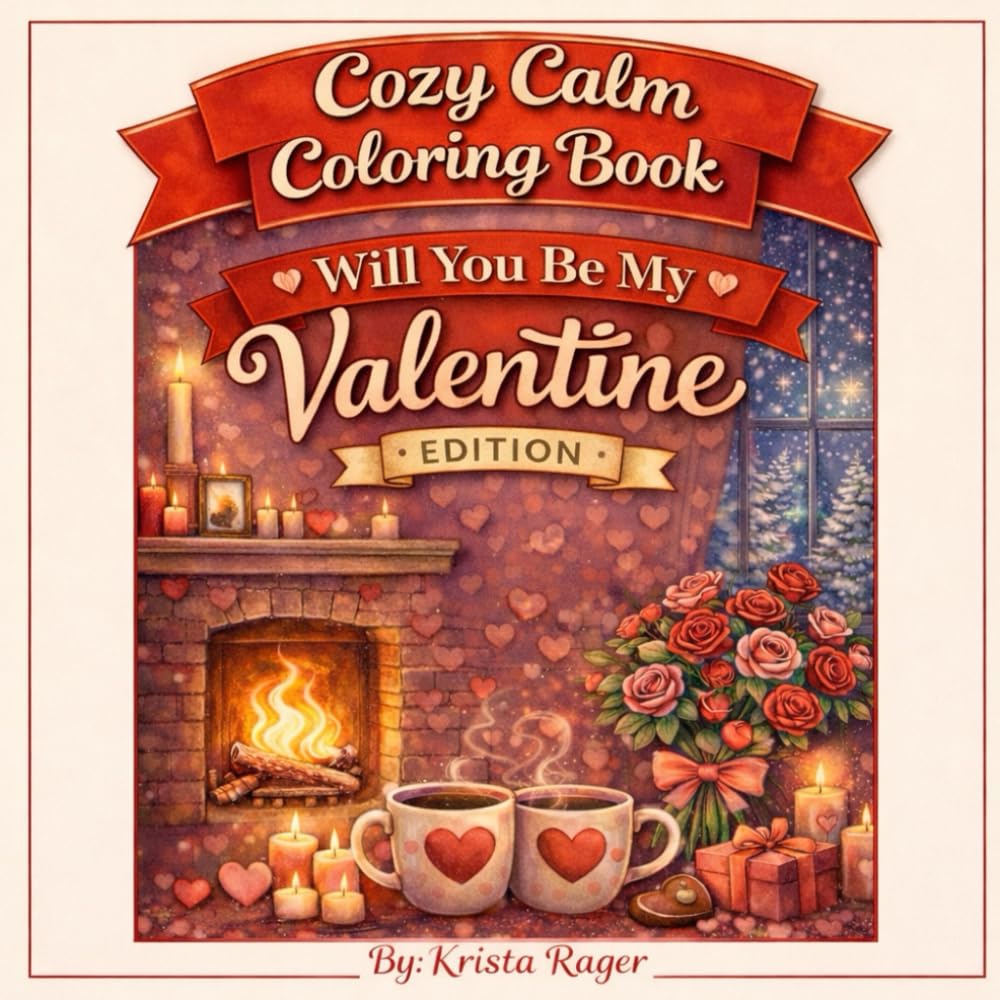 Cozy Calm Coloring Book: WIll You Be My Valentine Edition