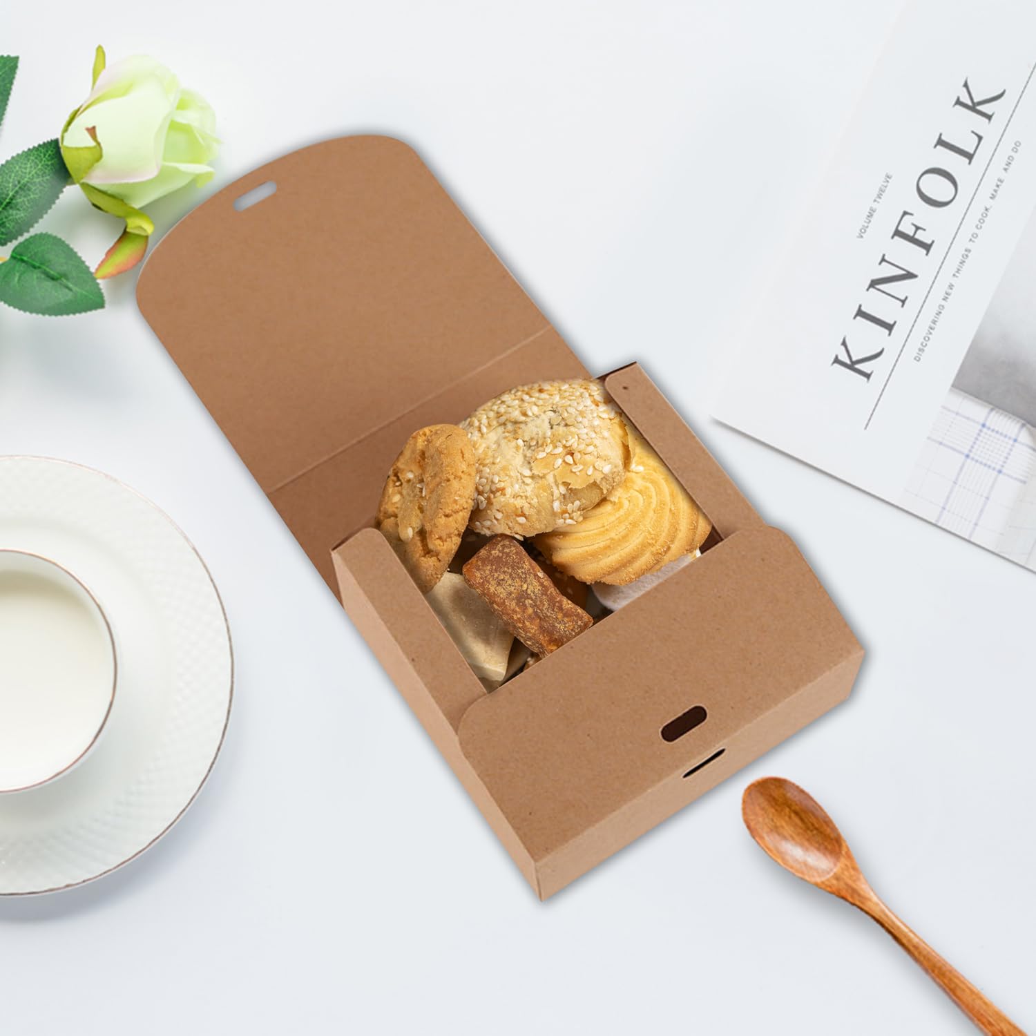 10 Scatole Regalo In Carta Kraft - Formato 19x10x9 Cm, Per Dolci E Bomboniere