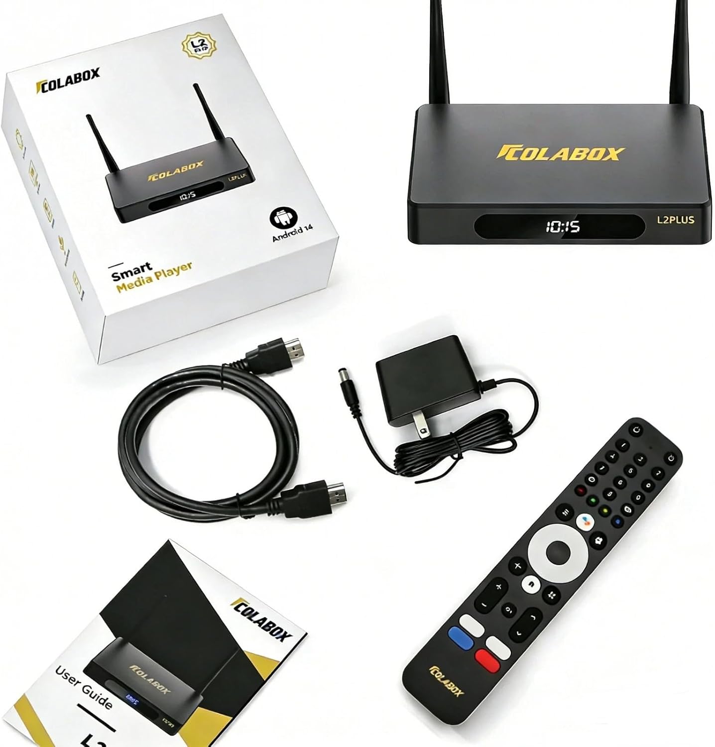 COLABOX L2 Plus, with Voice Remote, HDMI Cable, Power Cord, and User Manual, 2026 Version
