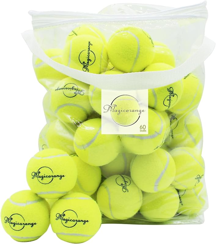Tennis Ball for Training & Pet Playing,30/60 Bulk Pack | Advanced Training,Durable Practice Balls,Pet Dog Playing Balls,Carry Bag for Easy Transport,Beginner Friendly