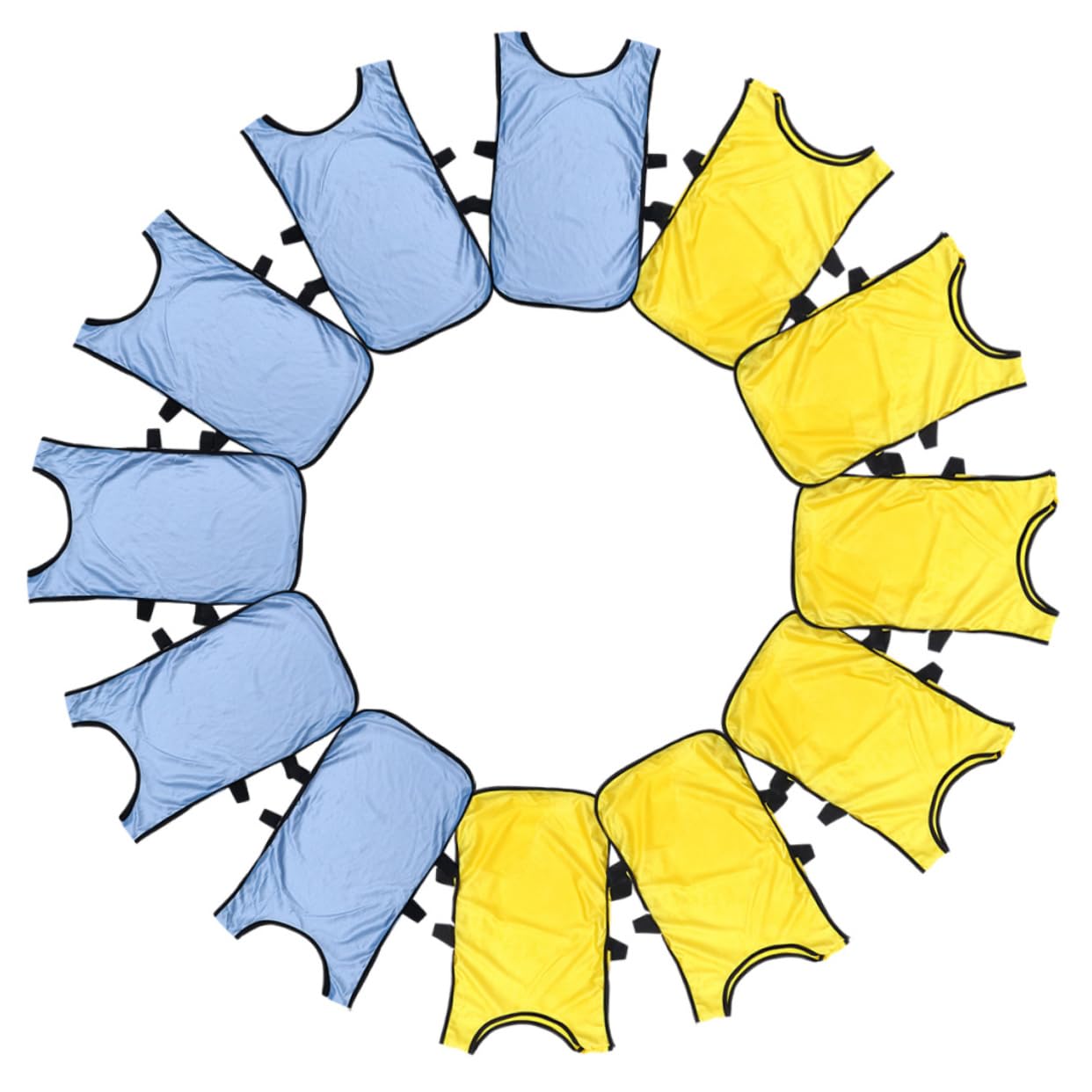 KICHOUSE Summer Soccer Training Essential: 12-pack Lightweight Quick-dry Polyester Pinnies