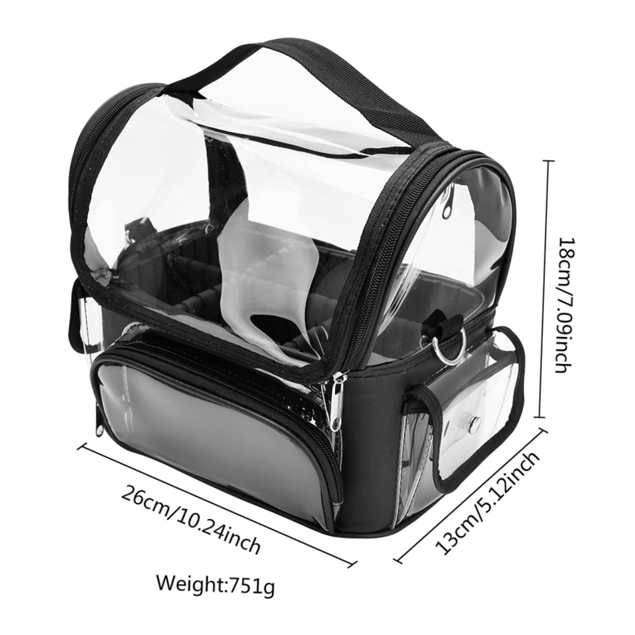 Healvian Borsa Trasparente per Attrezzi Organizer per Parrucchiere Custodia Viaggio Resistente per Clipper ed Accessori per Hairstylist e Barbershop