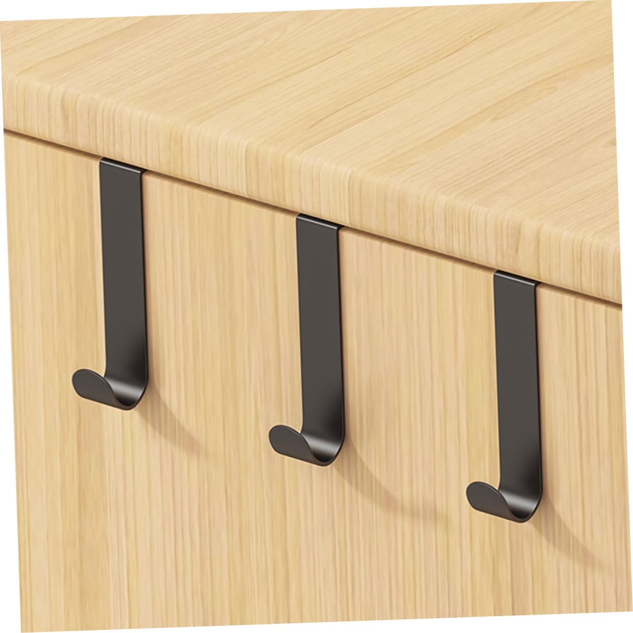 Garneck 6pcs Over The Door Hooks Office Cubicle Hangers Aluminum Smooth Edges Easy Install No Nails or Adhesive