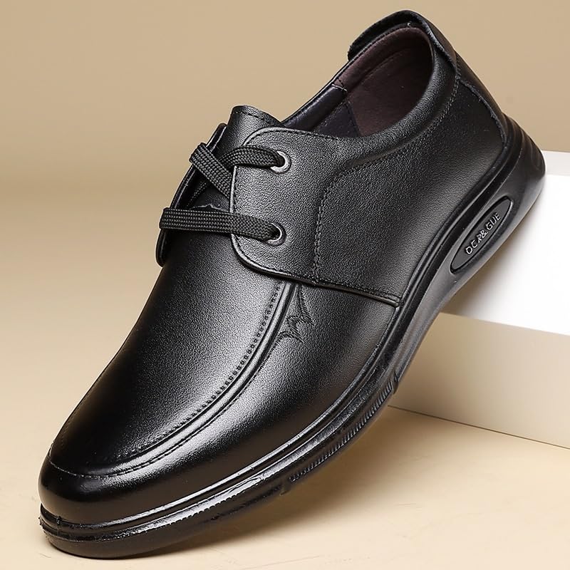 for Men Slip Resistant Oxford Toe Lace Up Derby Shoes Breathable Driving Leather Shoe for Wedding Office Business Leather Shoe Casual Flat Moccasin2