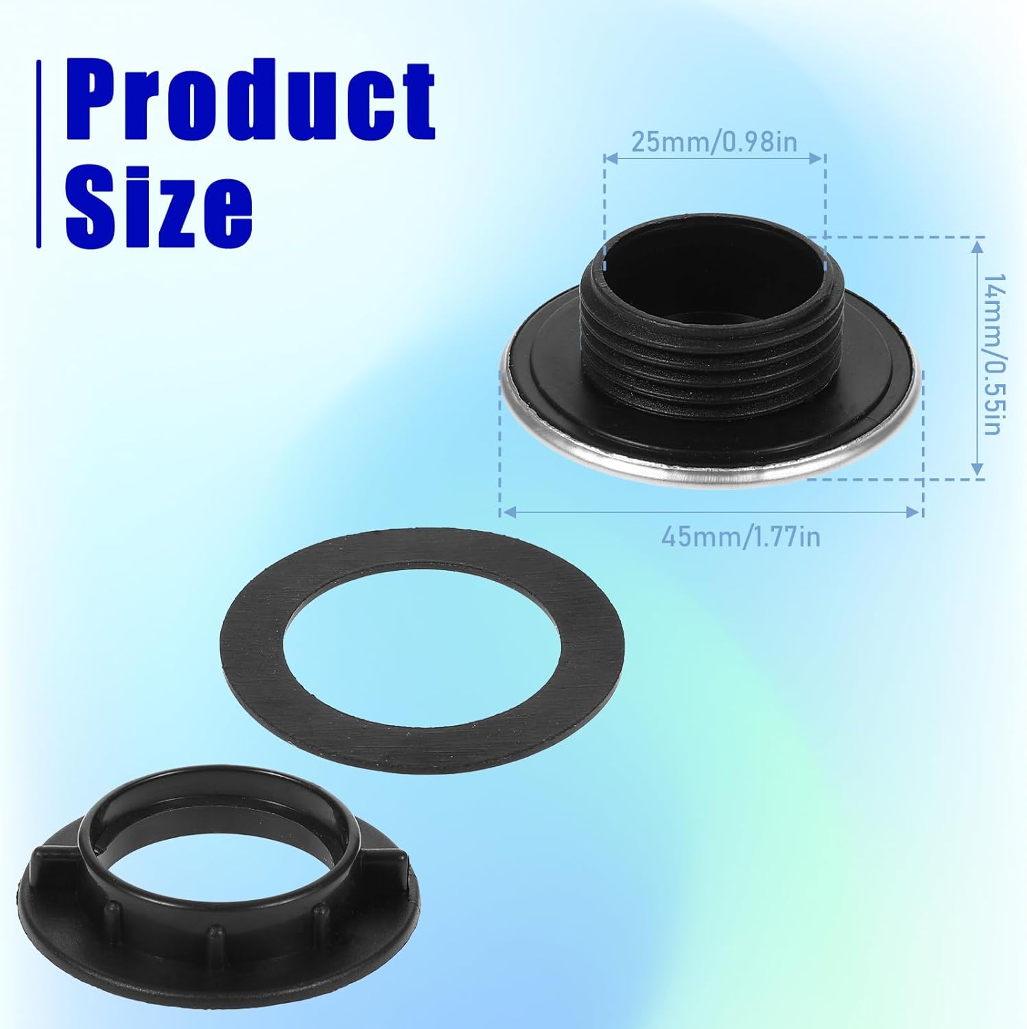 3 Pieces Kitchen Sink Hole Cover Stainless Steel Faucet Hole Cover Fit Faucet Cap Kitchen Sink Holes Accessories Sinking Sprayer Holes Covers (Dia 1.2 to 1.6 Inch)