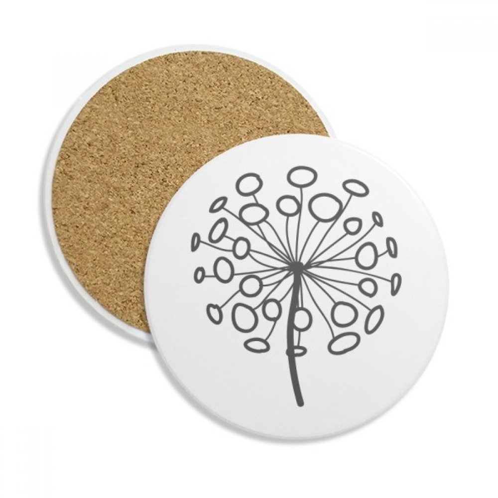 Coaster en céramique pissenlit dessous de verre absorbant x2