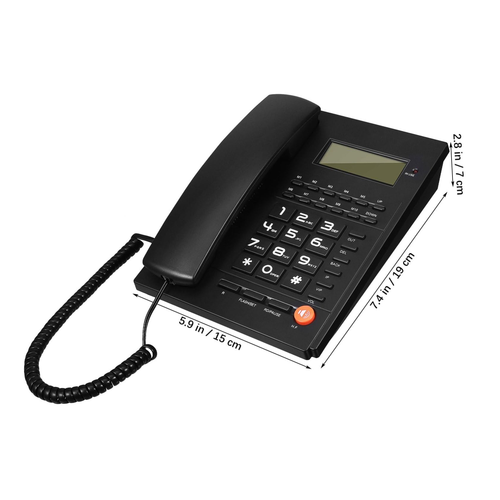Telefono con da Scrivania per Anziani Grandi Comodi Volume Regolabile per Audio Cristallino Telefono Durevole per Ufficio e Casa