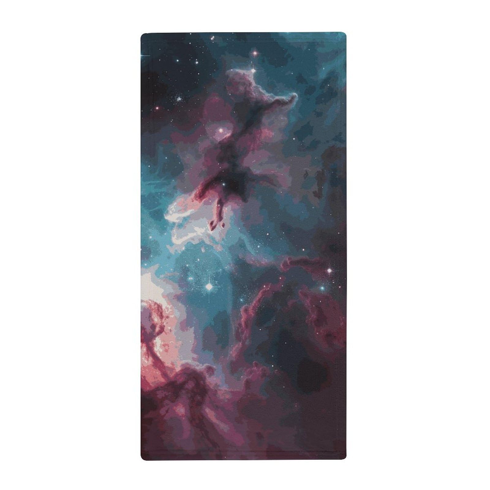 Serviette de bain ultra douce imprimé nébuleuse spatiale confort premium spa et yoga