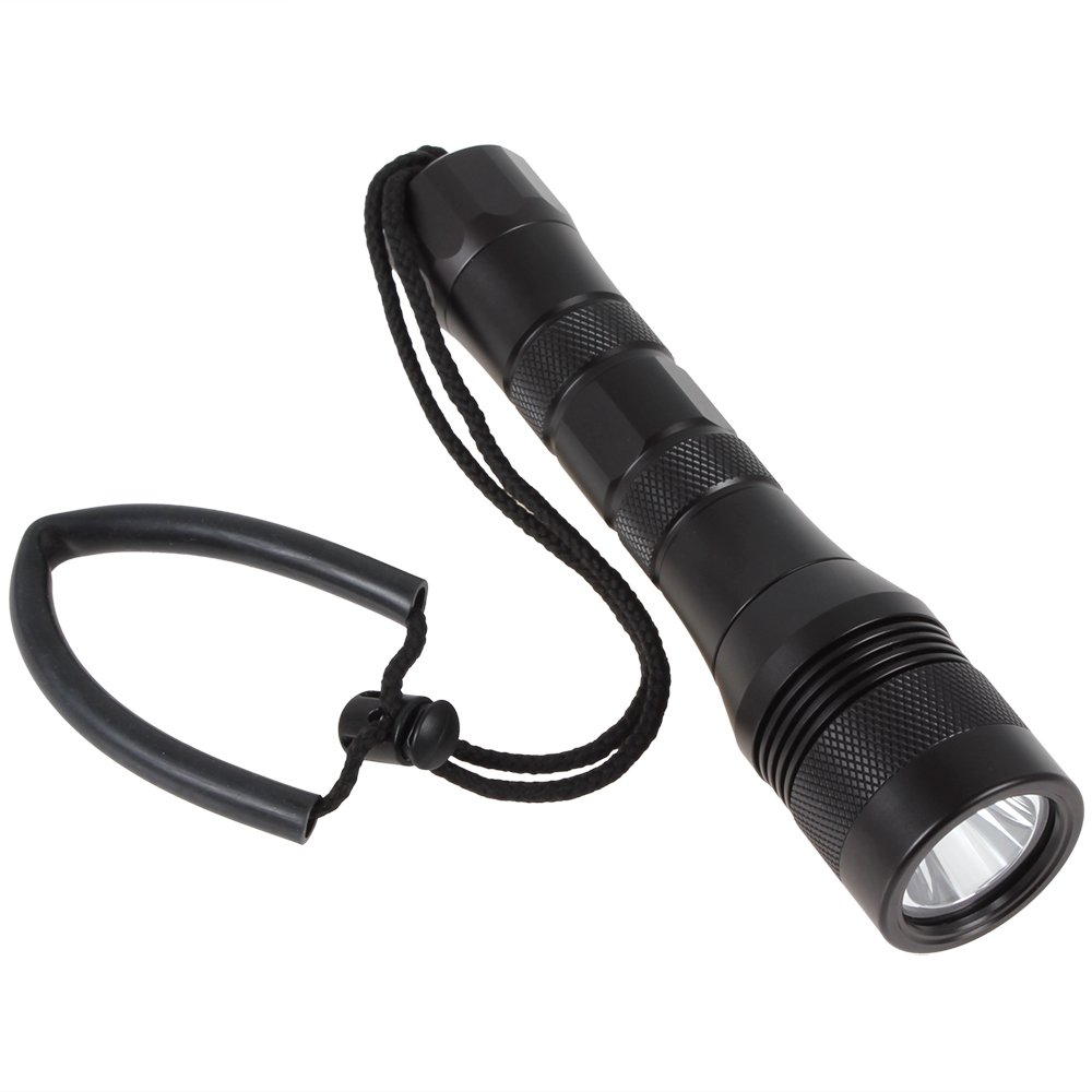 SecurityIng® Unterwasser Tauchen Taschenlampe 1000Lm 150M Wasserdicht LED Professionelle Taschenlampe von 3 x 1,5V LR14 Batterien(Nicht enthalten)