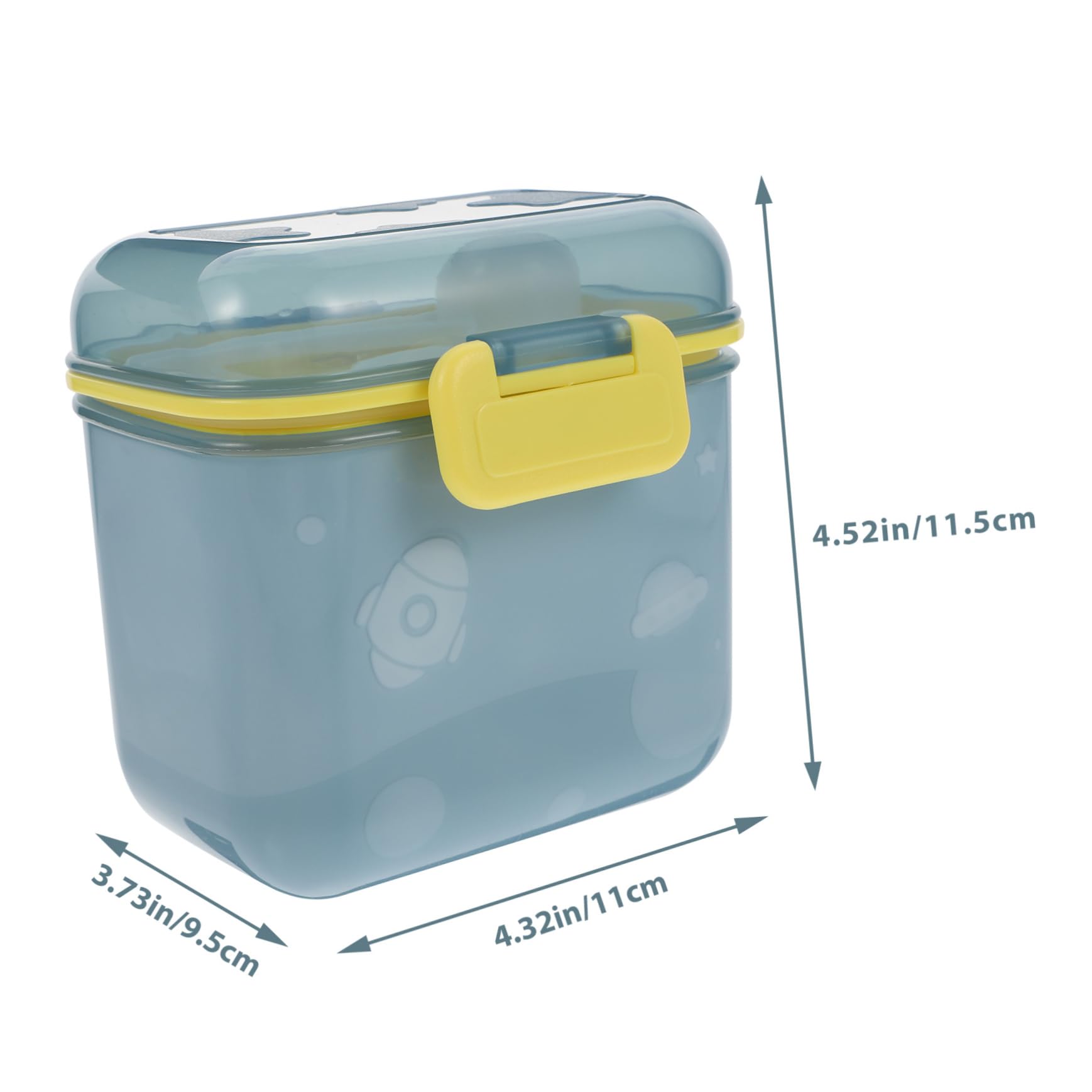 BESPORTBLE 1pc Milk Powder Dispenser with Spoon Airtight Storage Container for Food Snacks Portable Design Blue Leak Formula Holder for Go Convenience