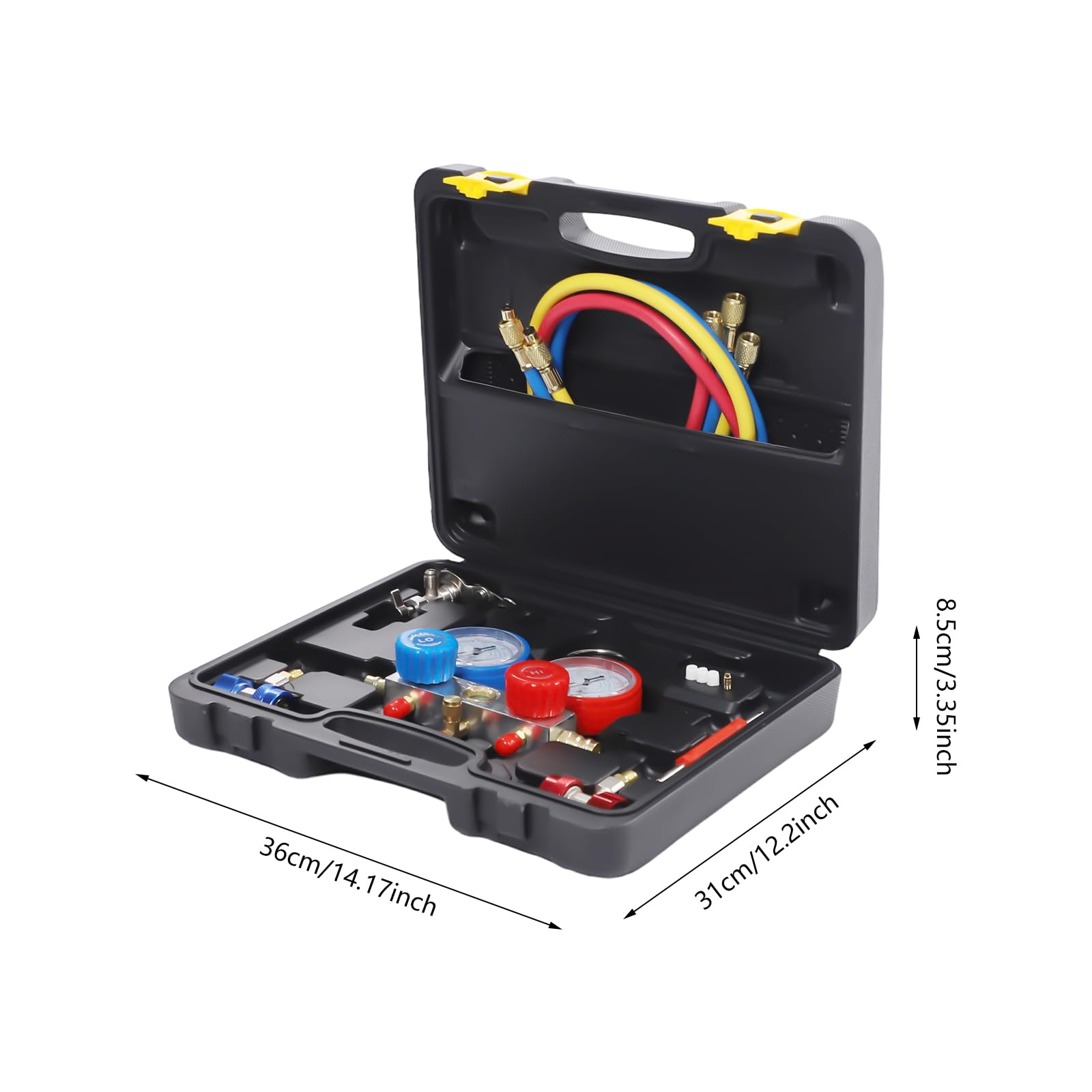 Set di attrezzi per aria condizionata, refrigerante R134A, R410A, manifold, strumenti diagnostici AC, condizionatori d'aria