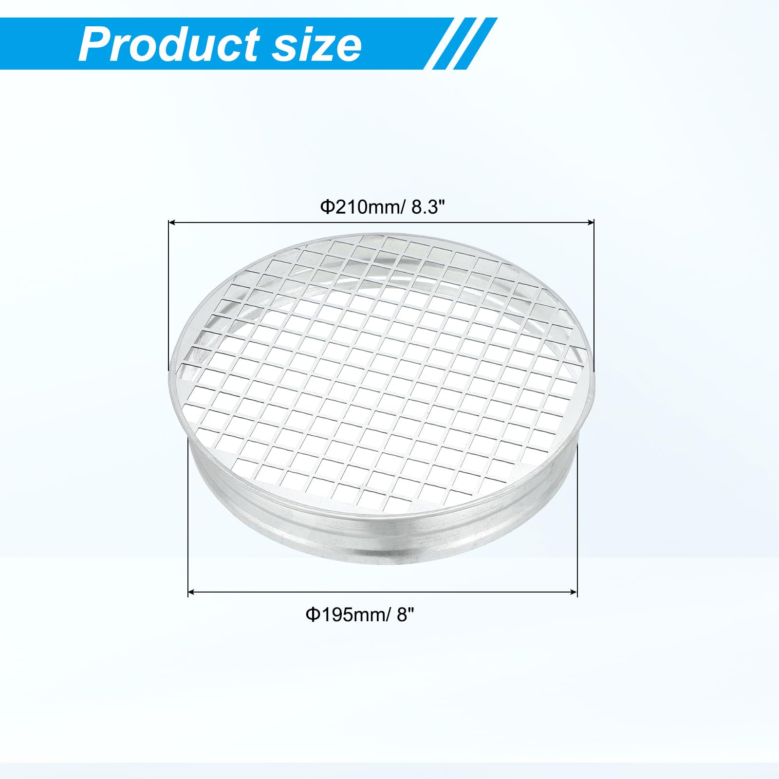 PATIKIL 8 Inch Duct End Cap with Steel Mesh - Image 2